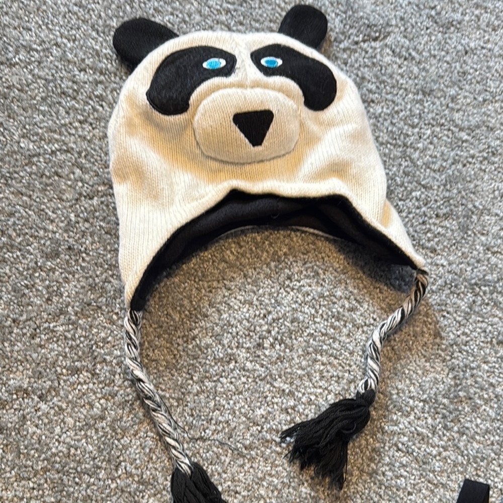 Panda Knit Beanie Hat